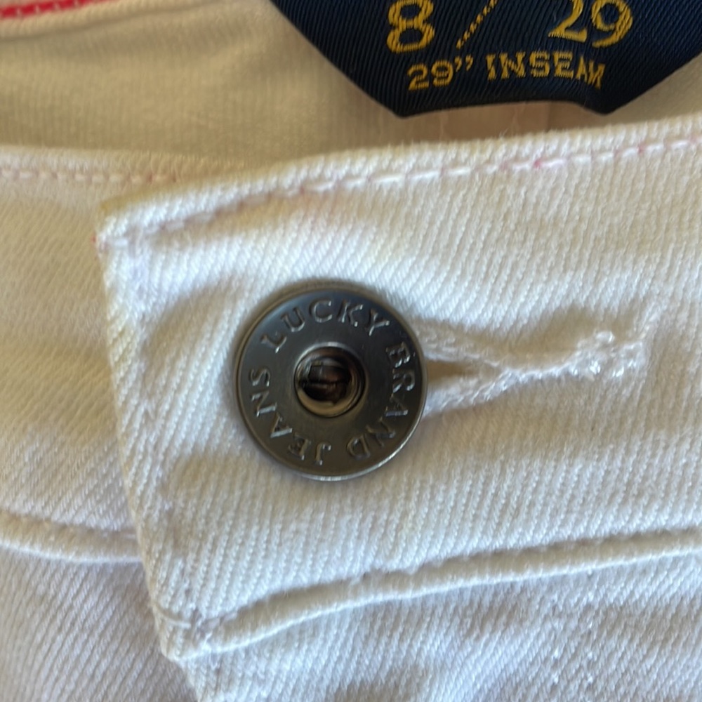 Lucky Brand Charlie Skinny White Jeans - Picture 4 of 8